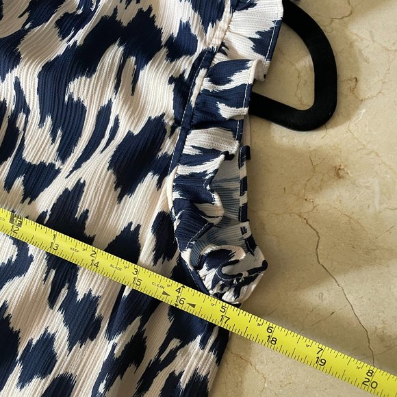 Pinch navy cream leopard print dress, size Small - Picture 5 of 6